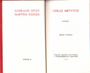 Odkaz mrtvych-Sebrané spisy Martina Rázusa